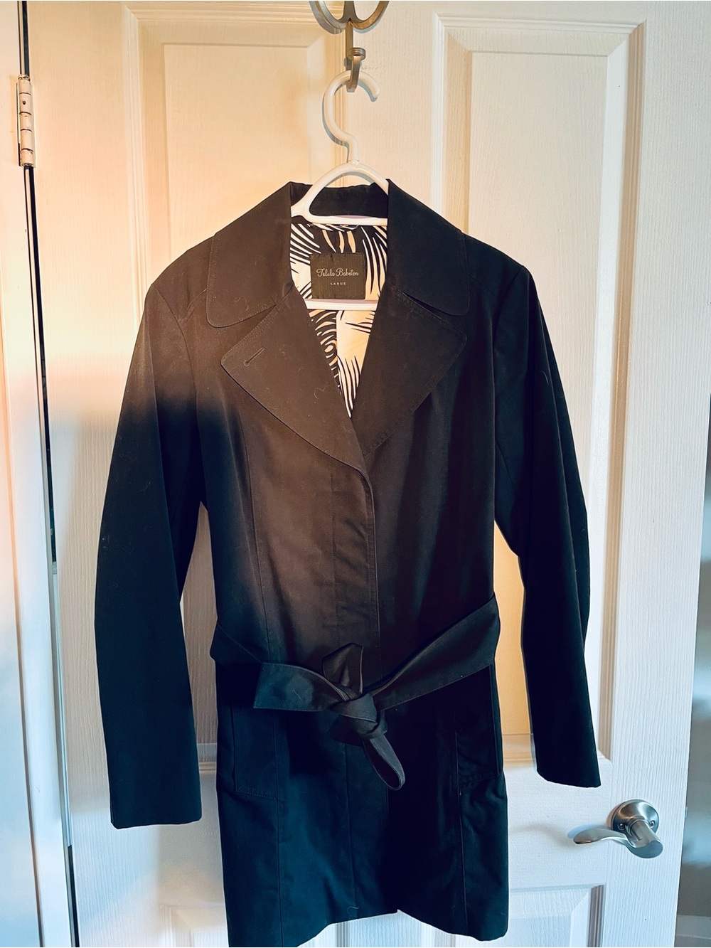 Talula Babaton Black Belted Trench Coat